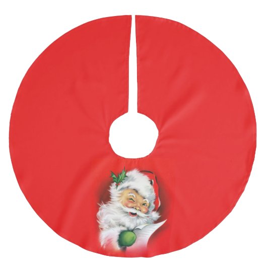 Vintage Kerstmis Winking Santa Kerstboom Rok (Voorkant)