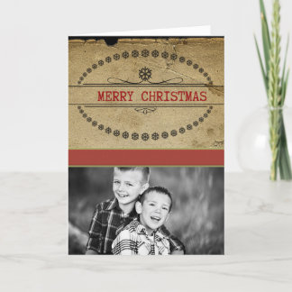 vintage Kerstmiskaart van fotokaarten Feestdagen Kaart