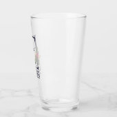 Vintage kerstmonogram E Gepersonaliseerde bier Glas (Links)