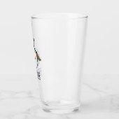 Vintage kerstmonogram S Gepersonaliseerde bier Glas (Links)