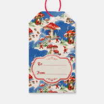 Vintage Kerstmoppen en Paddenstoelhuizen