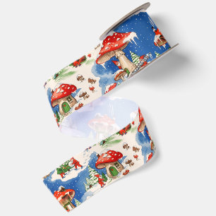 Vintage Kerstmoppen en Paddenstoelhuizen Lint