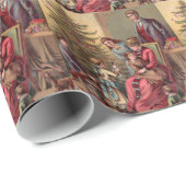 Vintage Kerstmorgen Cadeaupapier (Rol Hoek)