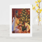 Vintage - Kerstmorgen, Kaart (Gele Bloem)