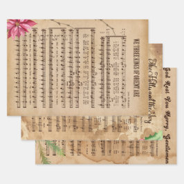 Vintage kerstmuziek — Papieren vellen ompakken