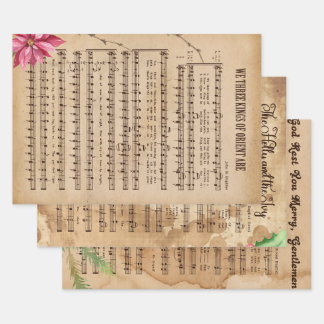 Vintage kerstmuziek — Papieren vellen ompakken