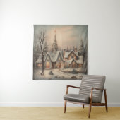 Vintage Kerstnacht Tapestry Wandkleed (In situ)