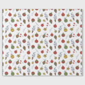 Vintage kerstOrnamenten Patroon Cadeaupapier (Vlak)