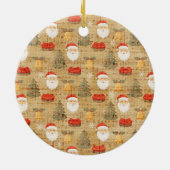 Vintage kerstpapier keramisch ornament (Achterkant)