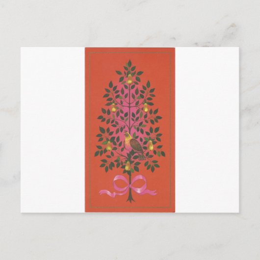 Vintage-kerstpatrijs Feestdagenkaart (Voorkant)