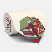 Vintage kerstpatroon, Nutcracker Speelgoed Soldier Stropdas (Opgerold)