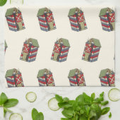 Vintage kerstpatroon, Nutcracker Speelgoed Soldier Theedoek (Gevouwen)