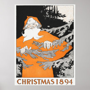 Vintage-kerstPoster Poster