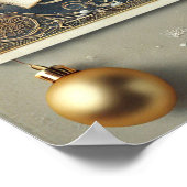 Vintage-kerstPoster Poster (Hoek)