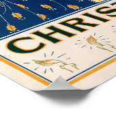 Vintage-kerstPoster Poster (Hoek)