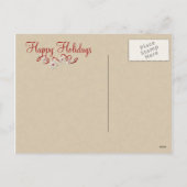 Vintage kerstpostkaart feestdagenkaart (Achterkant)