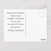 Vintage-kerstreis Briefkaart (Achterkant)