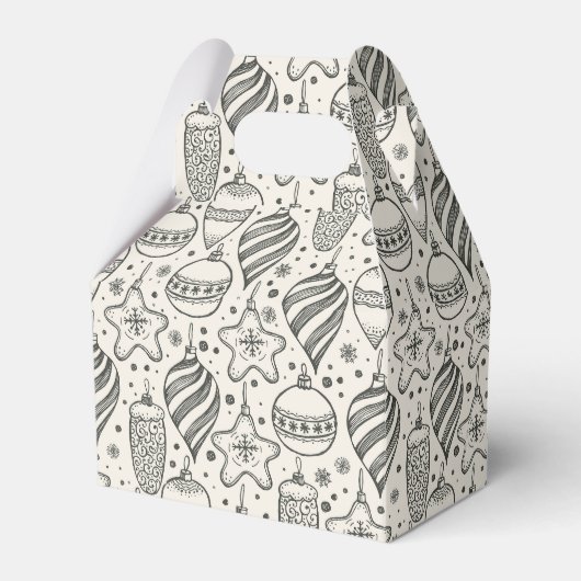 Vintage kerstsierfeestdag Gable Bedankdoosjes (Voorkant Zijde)