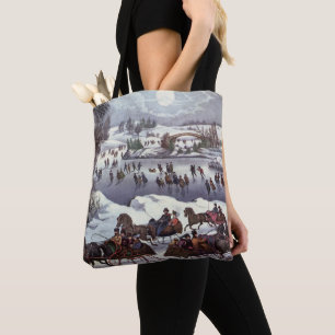 Vintage Kerstsleden, Central Park in de Winter Draagtas