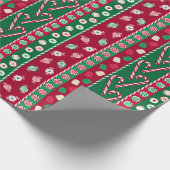 Vintage kerstSnoepjes Cadeaupapier (Hoek)