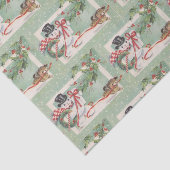 Vintage-kerstsnowman in betonnen partij tissuepapier (Detail)