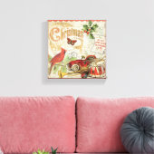 Vintage kerstspeelgoed canvas afdruk (Insitu (Woonkamer))
