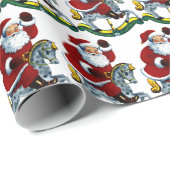 Vintage kerststaarpaard met kerststaarten cadeaupapier (Rol Hoek)