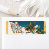 Vintage kerstStickers Etiket (Insitu)