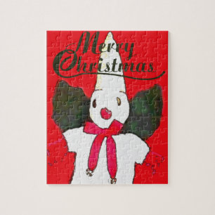 Vintage kerststijl legpuzzel