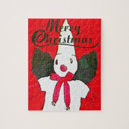 Vintage kerststijl legpuzzel (Verticaal)