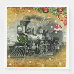 Vintage-kerststoomtrein Servet