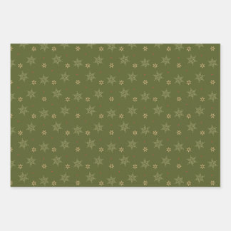 Vintage kerststreep rood en groen inpakpapier vel