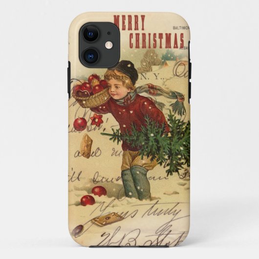 Vintage kersttelefoon 5 Hoesje (Achterkant)