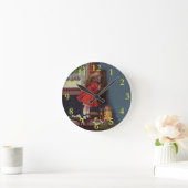 Vintage kersttelefoon ronde klok (Huis)