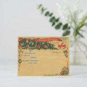 Vintage-kersttelegram () briefkaart (Staand voorkant)