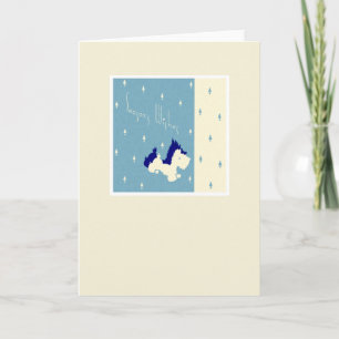 Vintage kerstterrier Dog Feestdagen Kaart