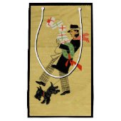 Vintage kerstterrier Dog Klein Cadeauzakje (Voorkant)