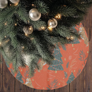 Vintage kersttijger en kerstboom kerstboom rok