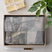 Vintage kersttint BOERDERIJ WINTER Tissuepapier (Geschenk)