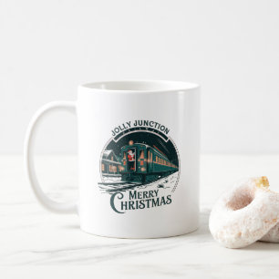 Vintage kersttrein koffiemok