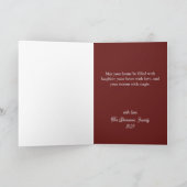 Vintage kerstvakantie Kaart (Binnen)