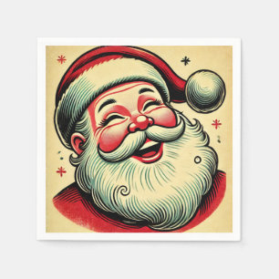 Vintage Kerstvakantie Santa Cookie Servet