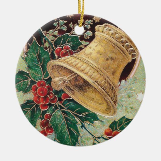 Vintage-kerstval Keramisch Ornament (Voorkant)