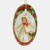 Vintage kerstversiering keramisch ornament (Rechts)