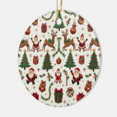 Vintage-kerstversiering Keramisch Ornament (Links)