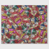 Vintage kerstversiering omslagpapier  cadeaupapier (Vlak)