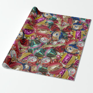 Vintage kerstversiering omslagpapier cadeaupapier