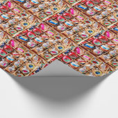 Vintage-kerstversieringen Cadeaupapier (Hoek)