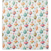 Vintage-kerstversieringen Douchegordijn (Voorkant)