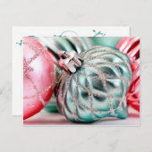 Vintage kerstversieringen Oude Fashioned Classic Feestdagenkaart (Voorkant / Achterkant)